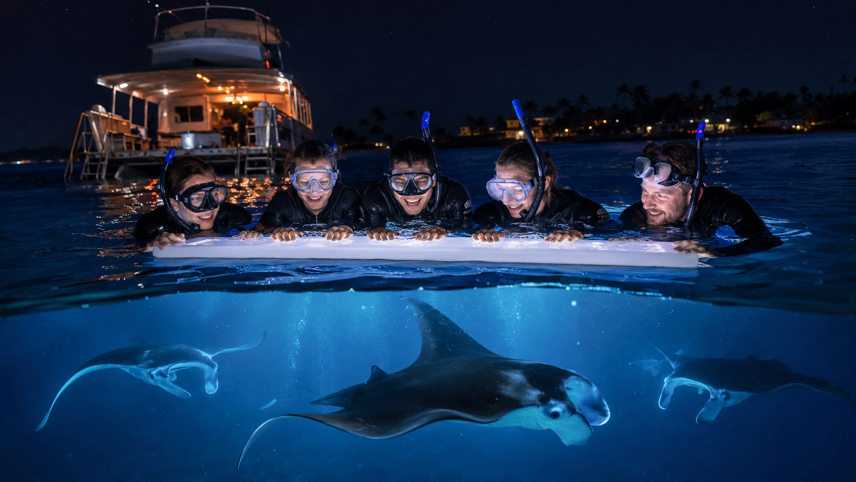 Manta Village vs Manta Heaven Kona: Best Night Snorkel Sites