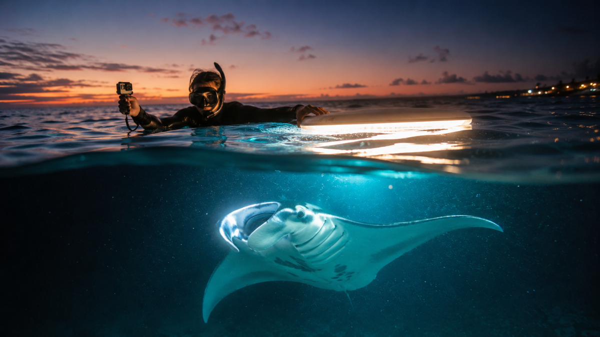 How to Photograph Kona Manta Rays at Night